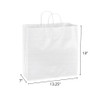 Jr Mart 13-1/4" x 7" x 13" Matte White 40% Recycled Paper Shopping Bags
