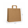 Jr. Mart 13-1/4" x 7" x 13" 100% Recycled Flat Handle Paper Bag