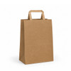 Petite 8" x 4-3/4" x 10-1/2" 100% Recycled Flat Handle Paper Bag