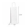 Wine 5-1/2" x 3" x 12-3/4" Single Bottle 40% Recycled Matte White Paper Shopping Bag
