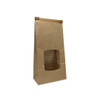 1 lb. 4-3/4" x 2-1/2" x 9-1/2" Kraft Coffee Bags with Window per 100