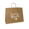 Seasons Greetings Kraft Paper Shopping Bags - Fashion - 16"x6"x12"