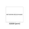 Best Before (Freezer Safe) Labels for use with Avery Dennison 216 Two Line Labeler