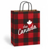 Vanity 10" x 5" x 13-1/2" Buffalo Plaid Shop Canada Paper Shopping Bags