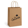 Prime 5"x3"x8" 100% Recycled Kraft Shop Canada Paper Shopping Bag