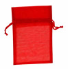 Red Large Economy Organza Bags 5" x 7" pkg. 10