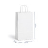 Puma - Double Bottle 6-3/4" x 3-1/2" x 12-3/4" 40% Recycled Matte White Paper Shopping Bags