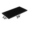14" x 24" x 3/4" Black Melamine Shelf