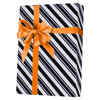 24" x 833' Black Stripes Gift Wrap