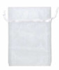 White Extra Large Economy Organza Bags 6" x 10" - Limited QTY