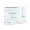 Premium White Frameless 48"w x 20"d x 38"h Showcase