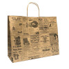 Fashion 16"x6"x12" Newsprint Paper Shopping Bags -