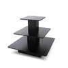 Black Melamine 3 Tier Square Display Table