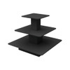 Black Melamine 3 Tier Square Display Table