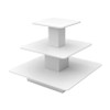 White Melamine 3 Tier Square Display Table