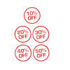 All Purpose Percent Off Labels - assorted - pack 900