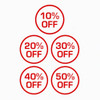 All Purpose "Percent Off" Labels - assorted