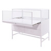 48" White Deluxe Glass Showcase with Storage includes Light & Lock