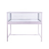 48" White Deluxe Glass Showcase includes Light & Lock
