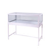 48" White Deluxe Glass Showcase includes Light & Lock
