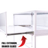 48" White Deluxe Glass Showcase includes Light & Lock
