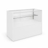 48" White Economy Half Vision Showcase