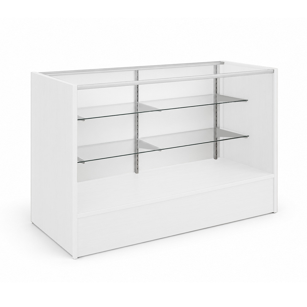 60" White Economy Full Vision Showcase