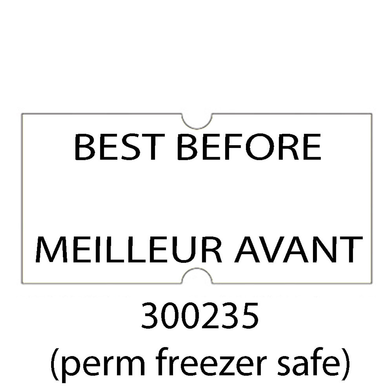 Best Before Permanent Freezer Safe Labels for use with Motex 5500/Towa 1/ Tag Easy Labelers