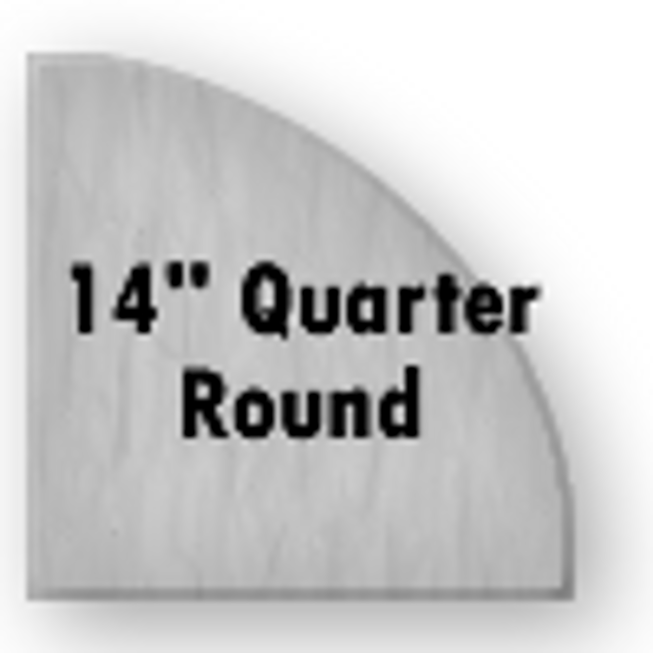 Clear Tempered Glass - 14" Quarter Round