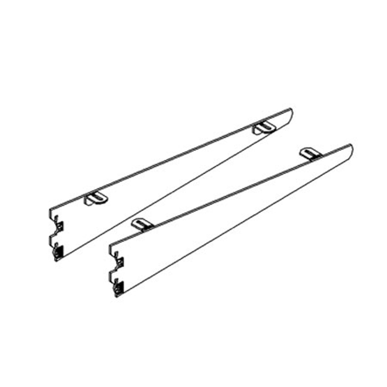 12" Zinc (Pair) Wood Shelf Brackets Regular Duty per pair