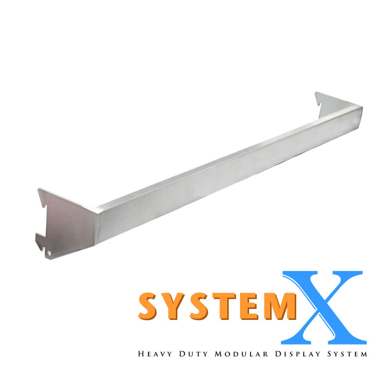 24" x 3" x 1-1/2" System X Satin Chrome Steel Cross Bar