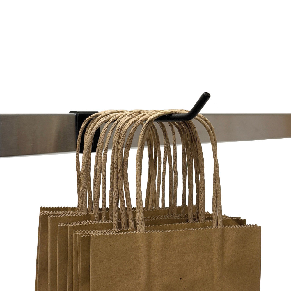 6" Matte Black Hooks for Rectangular Tubing