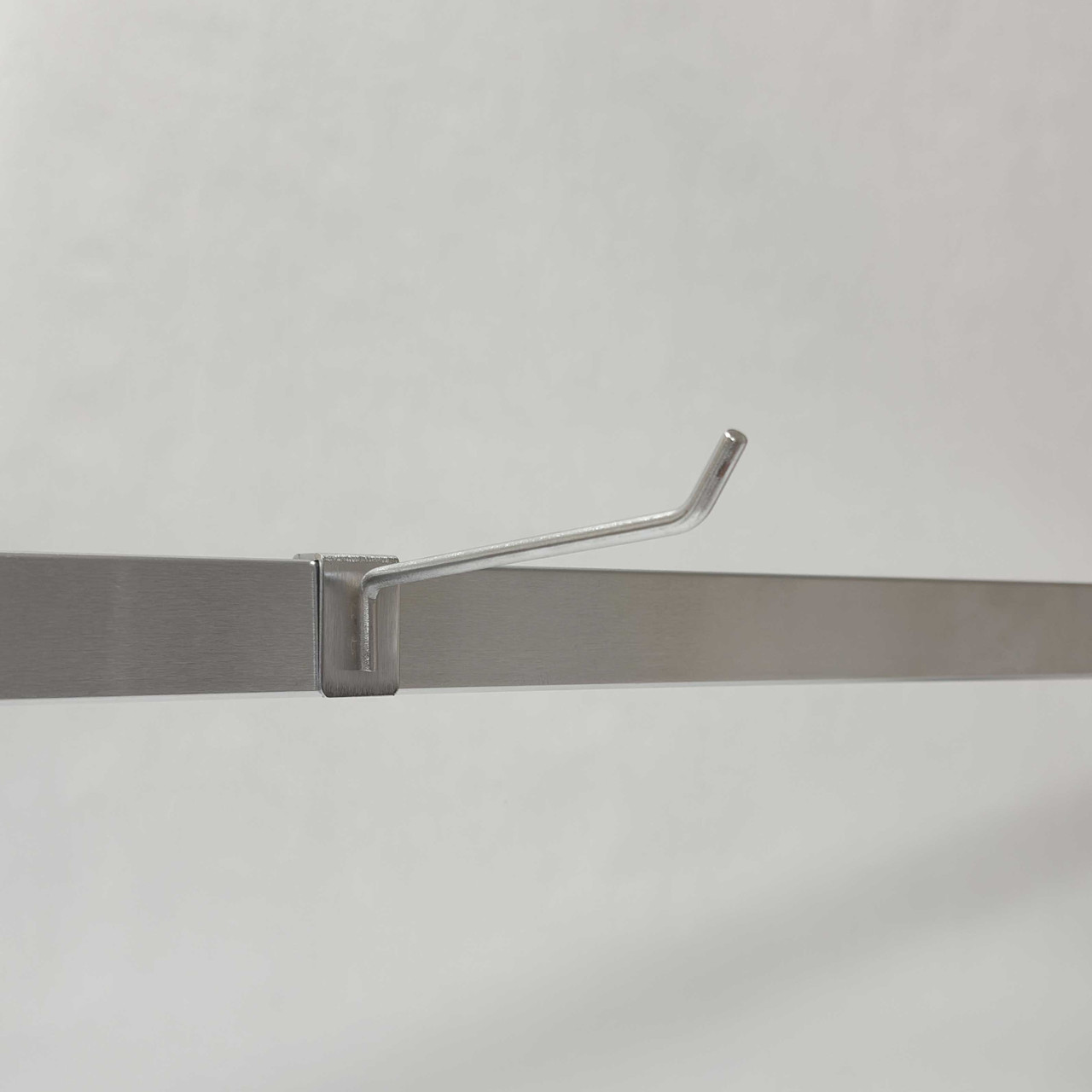 6" Satin Chrome Hooks for Rectangular Tubing