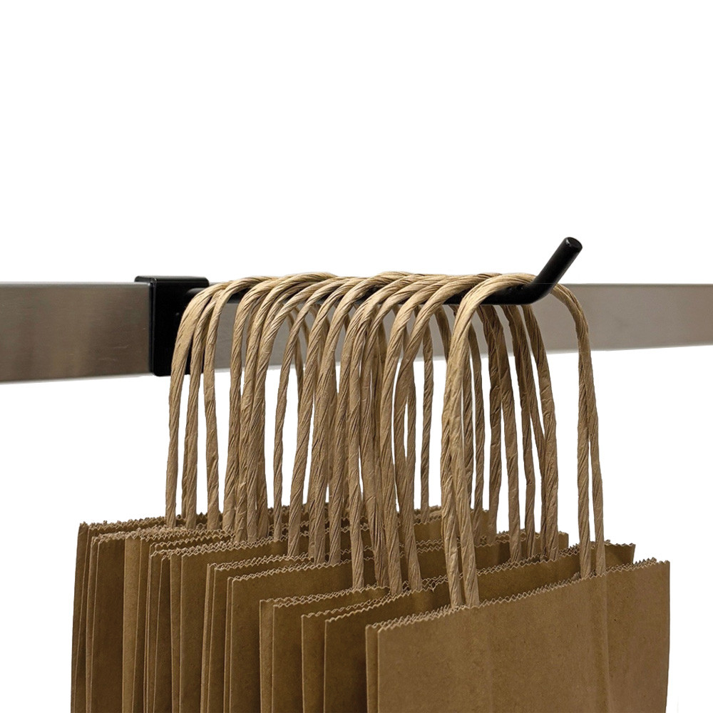 8" Matte Black Hooks for Rectangular Tubing