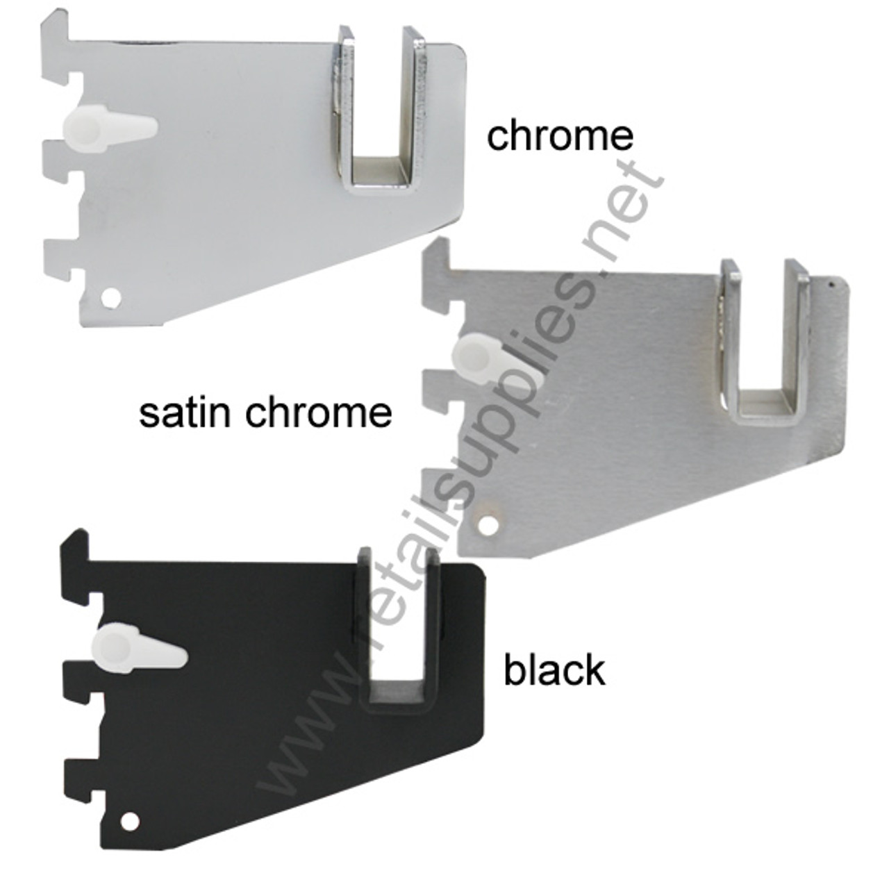 Chrome CR3 3" Rectangular Hangrail Brackets - ea.