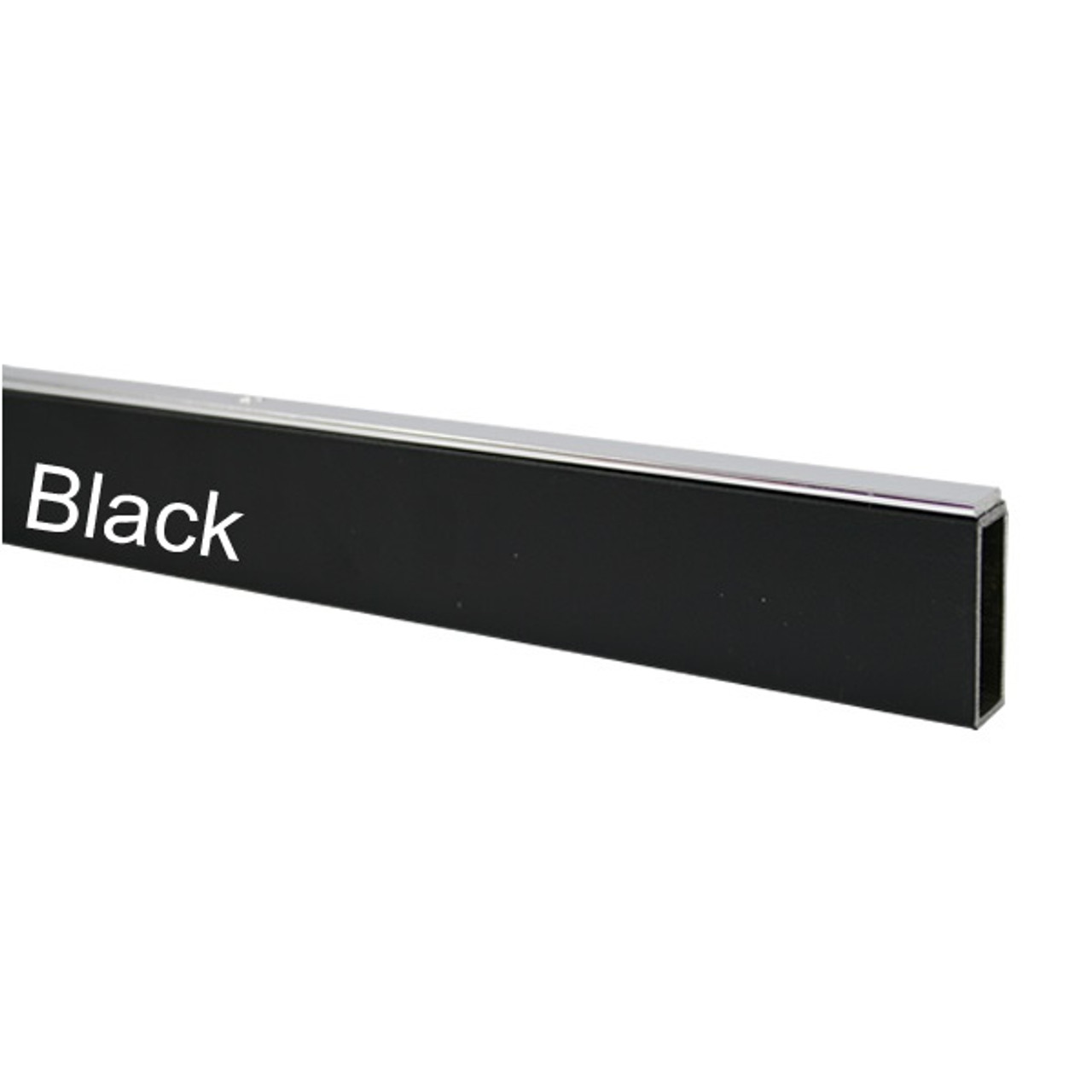 RE4/MAB 4 ft. Matte Black with chrome protective strip Rectangular Hangrail Tubing - ea