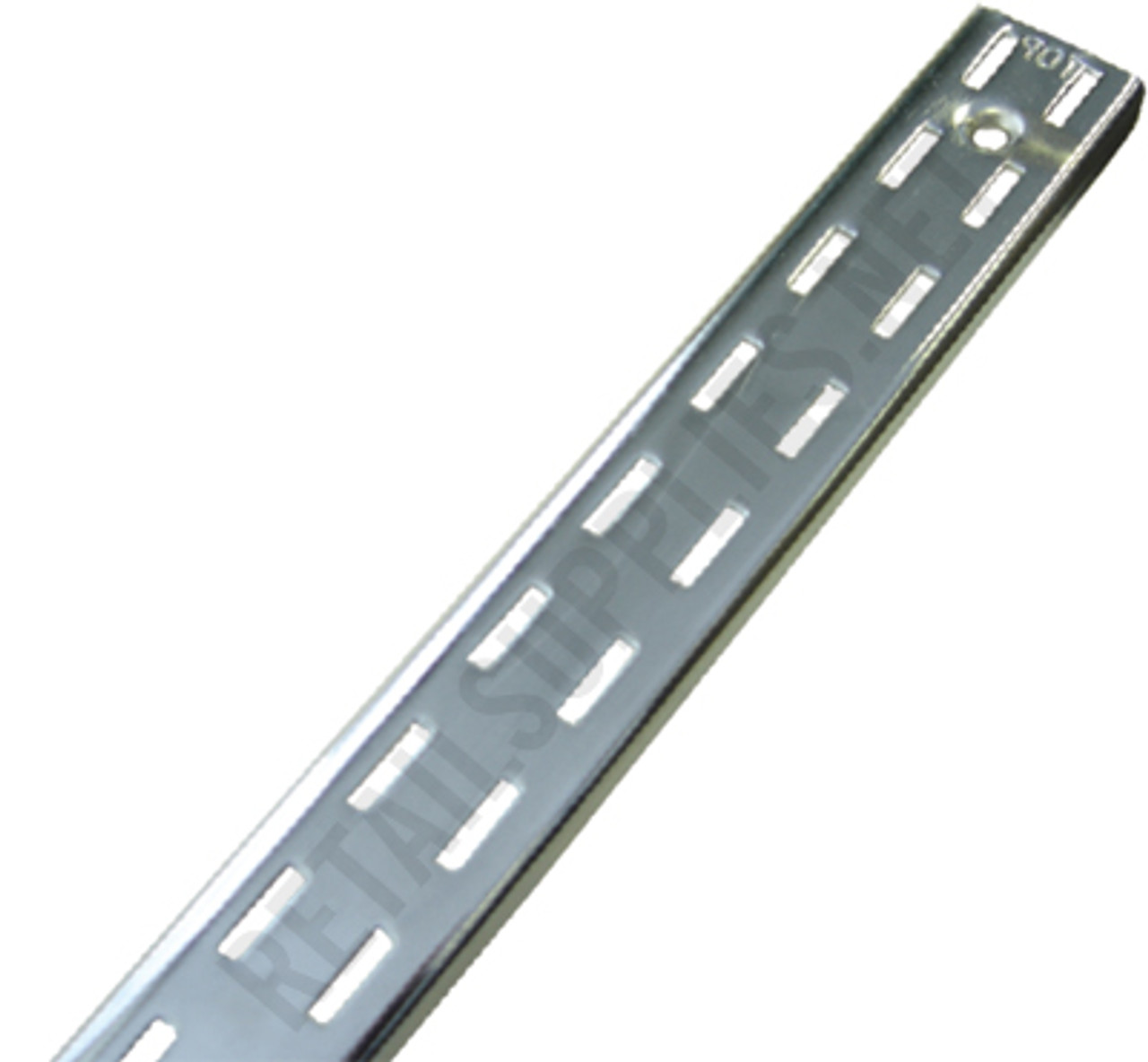 SS22/96C 96" Heavy Duty Double Slot Wall Standards Polished Chrome - ea.