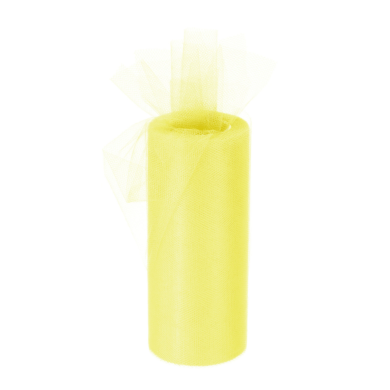 Yellow Tulle Fabric Ribbon 6" x 25 yds.
