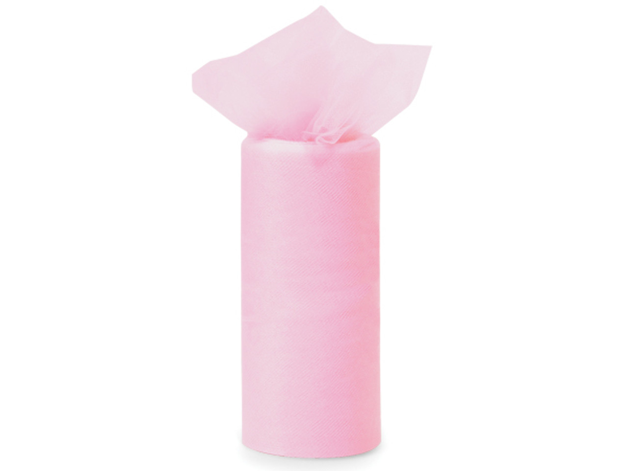 Light Pink Tulle Fabric Ribbon 6" x 25yds.