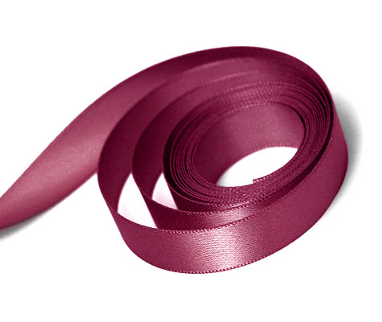 Wine Single Face Satin Ribbon 5/8" x 100 yards