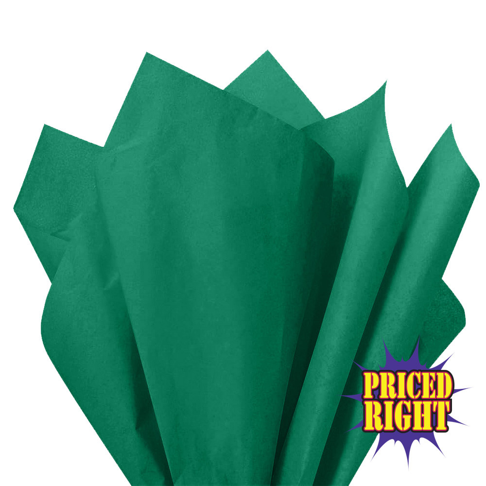 Forest Green Priced Right Coloured Tissue Paper 20” x 30”