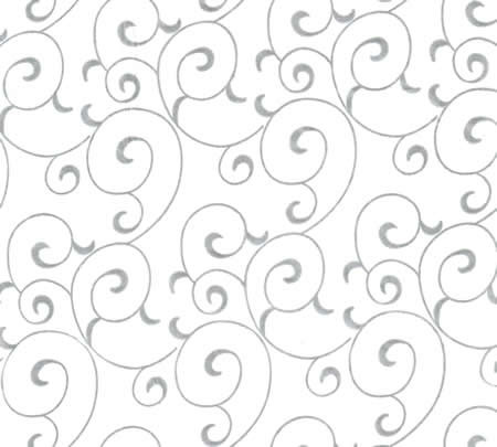 Silver Ivy Swirl Pattern Tissue Paper 20” x 30”