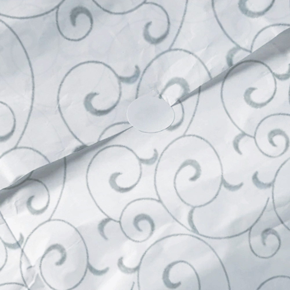 Silver Ivy Swirl Pattern Tissue Paper 20” x 30”