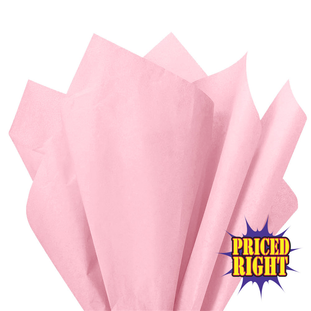 Pink Priced Right Coloured Tissue Paper 20” x 30”