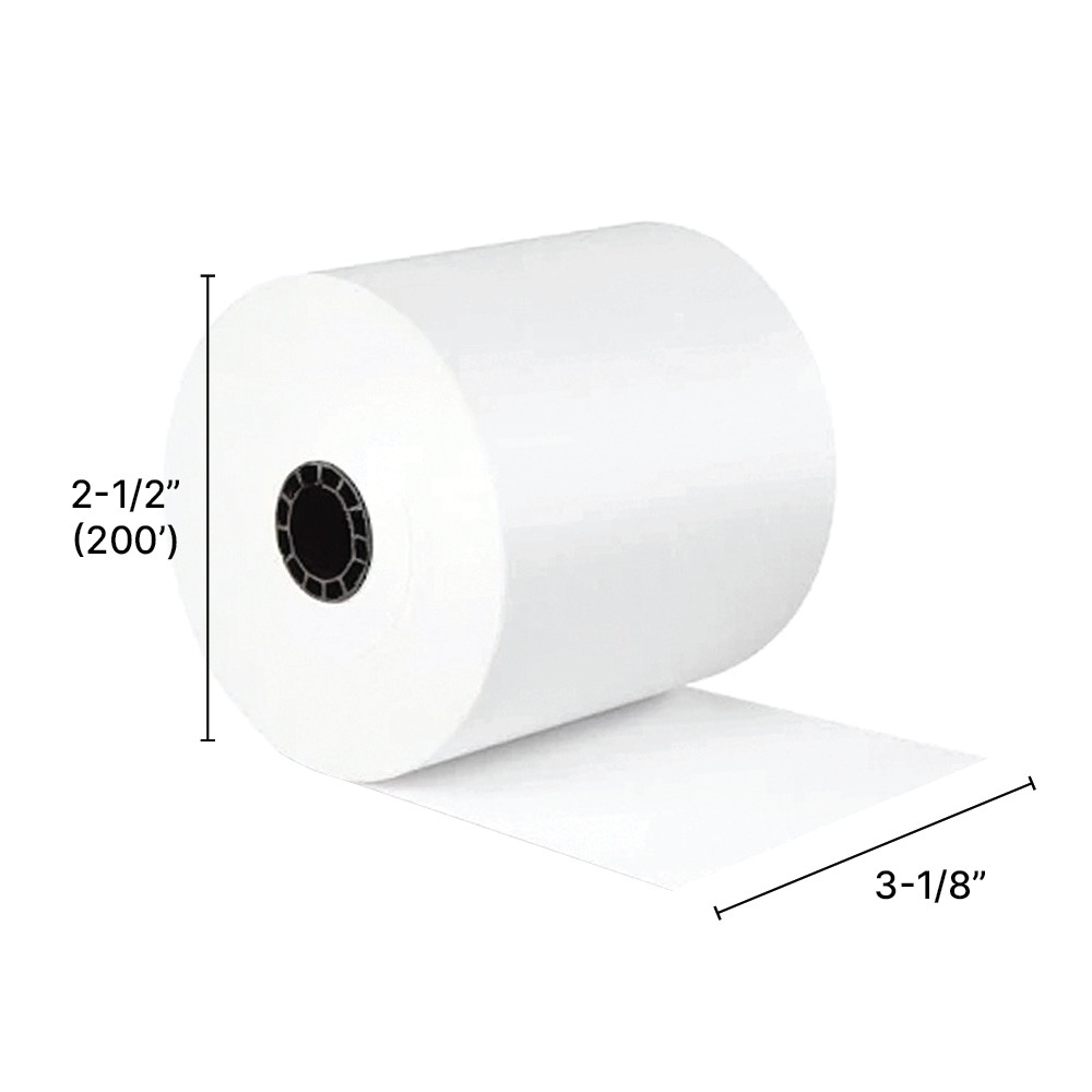Interac Debit Machine Thermal Roll 3-1/8"w x 2-1/2"diam x 200 ft.