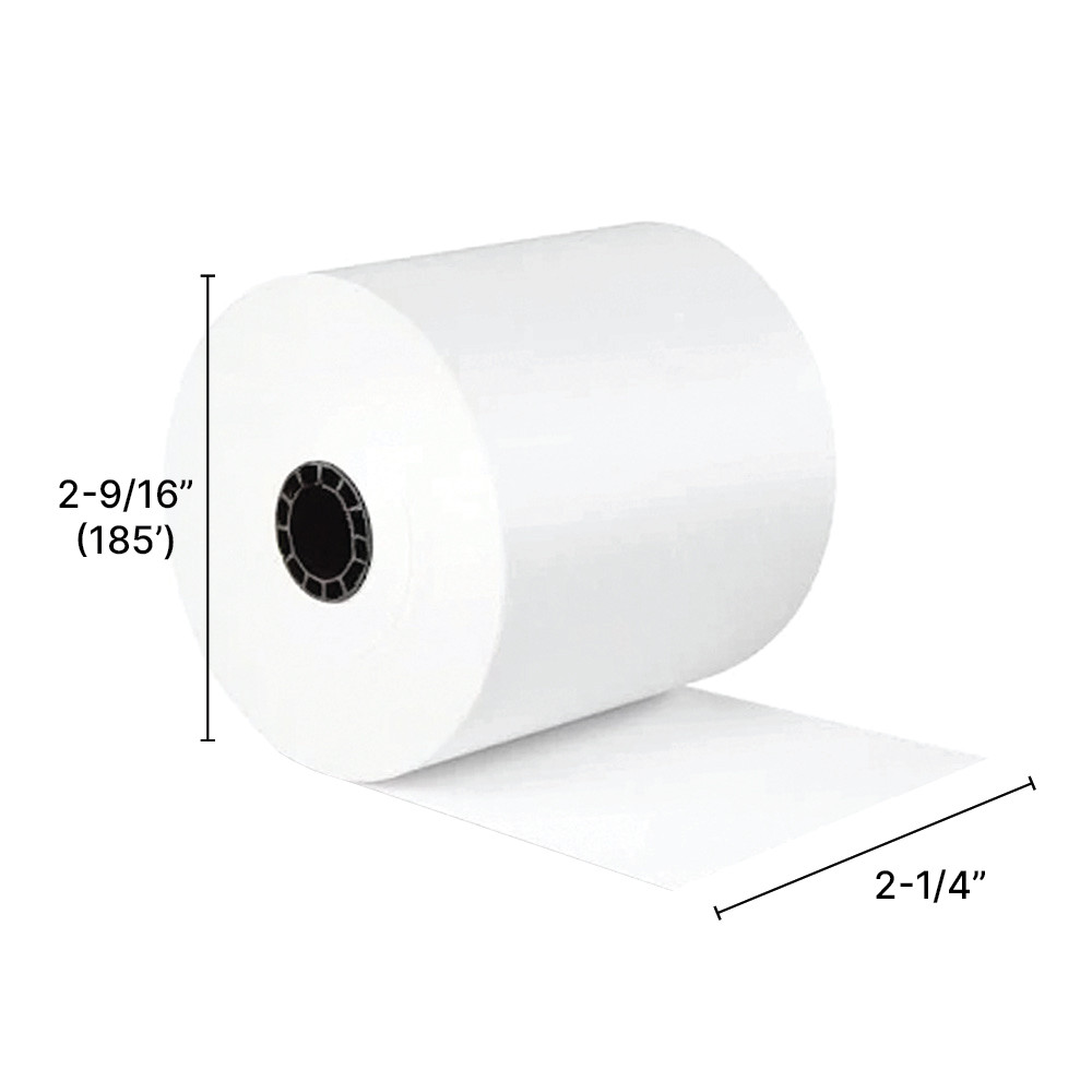 Interac Debit Machine Thermal Roll 2-1/4"w x 2-9/16"diam x 185 ft.