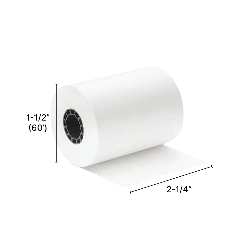 Interac Debit Machine Thermal Roll 2-1/4"w x 1-1/2"d x 60 ft.
