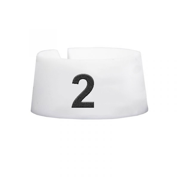 #2 Size Markers White with Black Print
