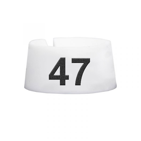 #47 Size Markers White with Black Print
