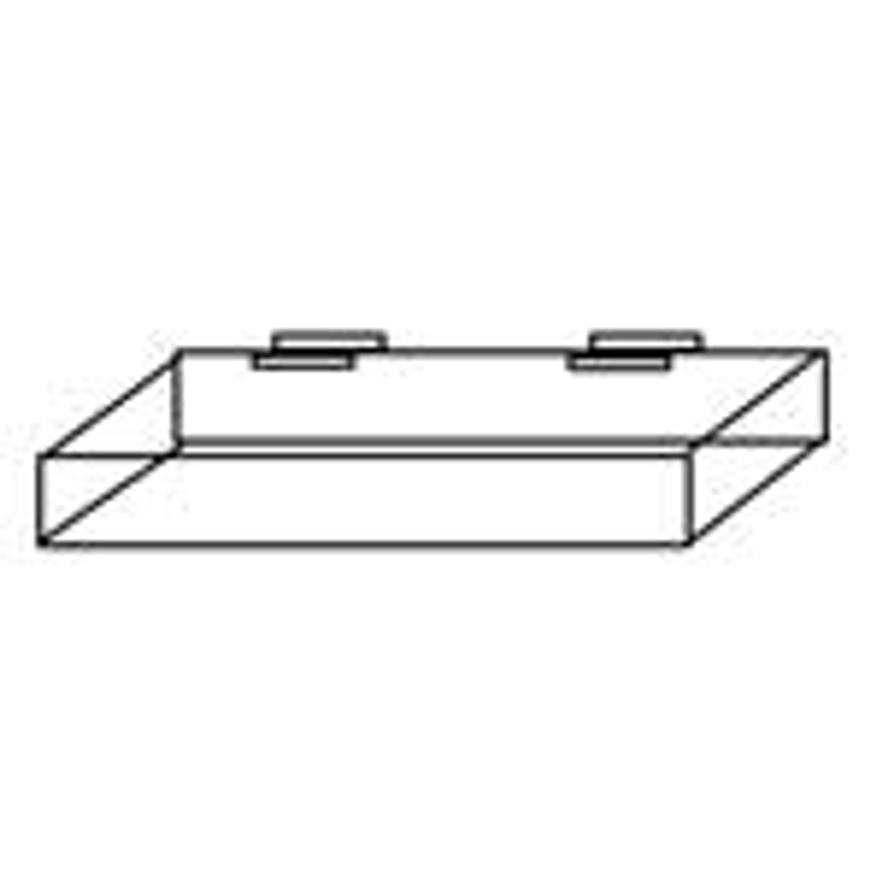 Acrylic Slatwall Tray - 16"x8"x2" - ea.